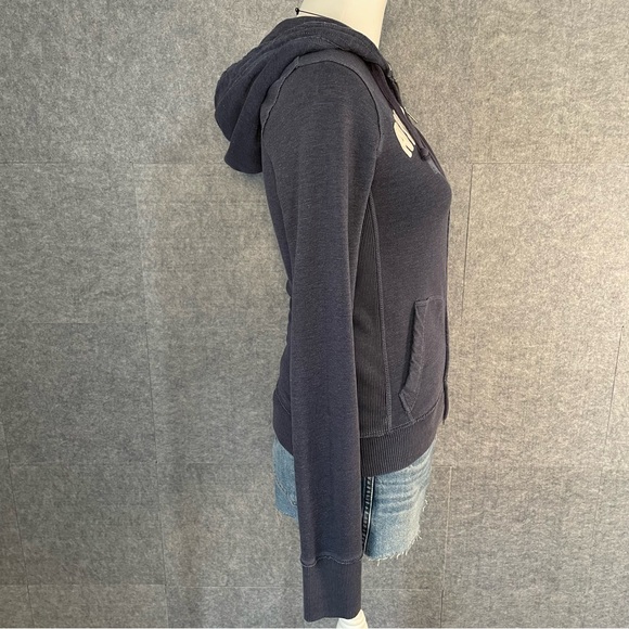 Vintage Y2K Abercrombie & Fitch Full Zip Hoodie - Navy Blue SZ S - Picture 5 of 7